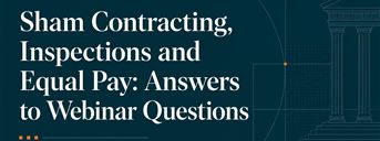 The Švarc System, Inspections, and Equal Pay: Answers to Questions from the Webinar - Part One